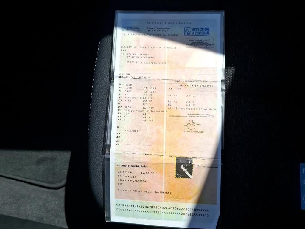 BMW SERIE 1 F40 116d 116 ch DKG7 Business Design 2022