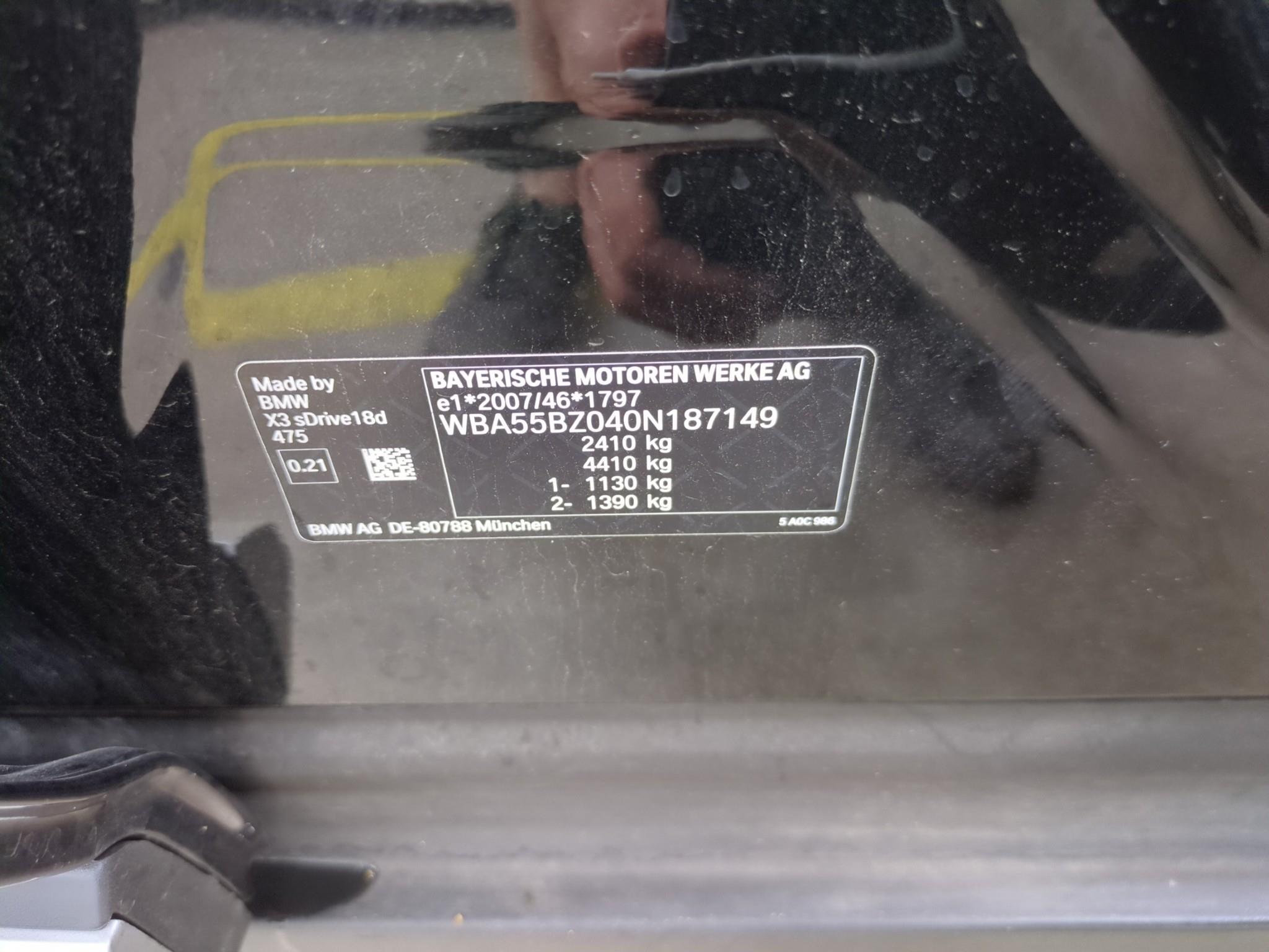BMW X3 G01 LCI sDrive 18d 150ch BVA8 Business Design 2022